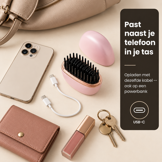 Eluné Pro - Draadloze Elektrische Stijlkam voor Glad en Pluisvrij Haar