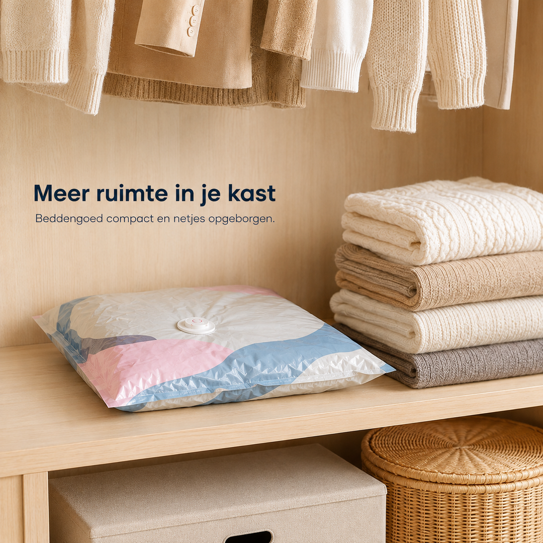 VacuFold Pro - Creëer 80% meer ruimte in je kast in slechts 3 seconden
