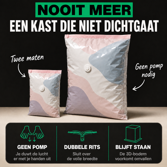 VacuFold Pro - Creëer 80% meer ruimte in je kast in slechts 3 seconden
