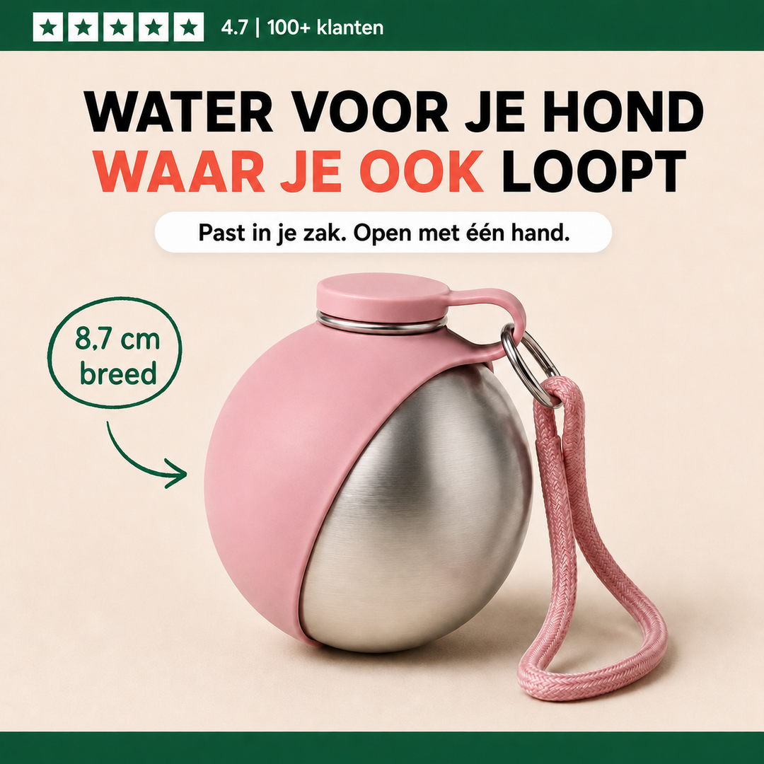 PawPebble™ - 2-in-1 draagbare hondenwaterfles