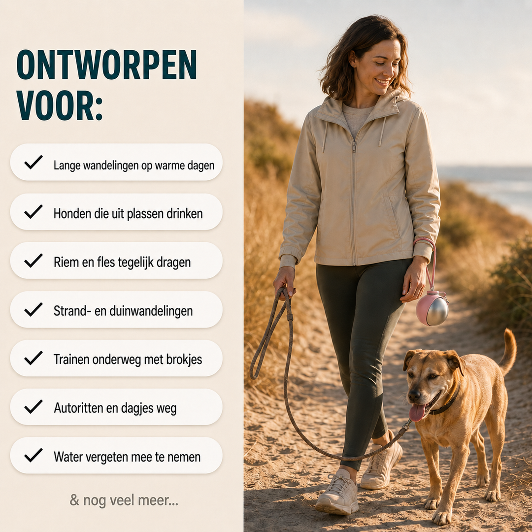 PawPebble™ - 2-in-1 draagbare hondenwaterfles