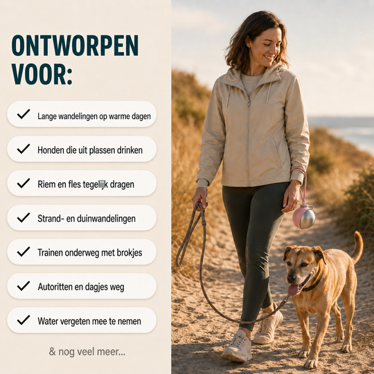 PawPebble™ - 2-in-1 draagbare hondenwaterfles