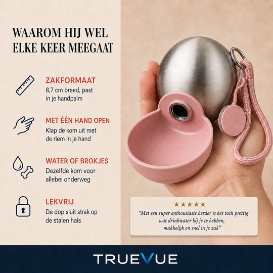 PawPebble™ - 2-in-1 draagbare hondenwaterfles