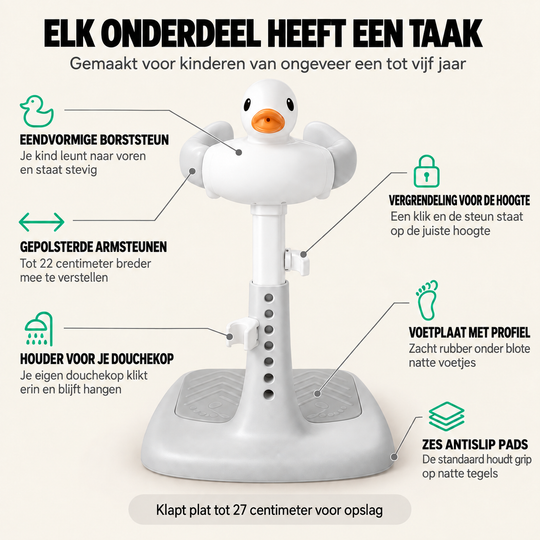 Druppie - Verstelbare douchestandaard voor de kleintjes