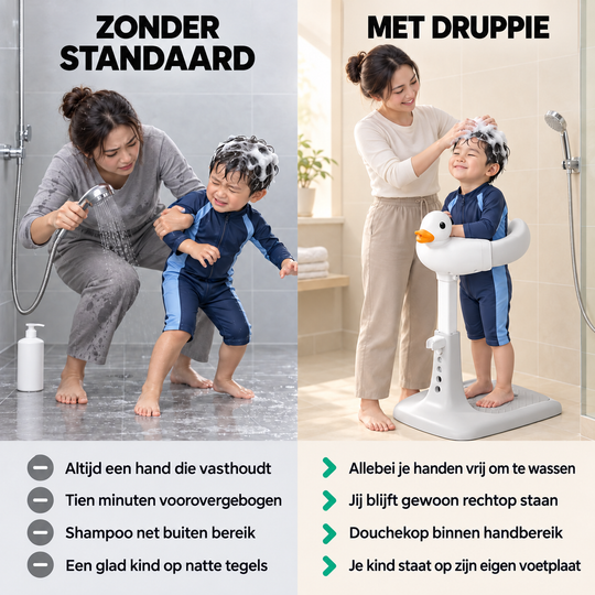 Druppie - Verstelbare douchestandaard voor de kleintjes