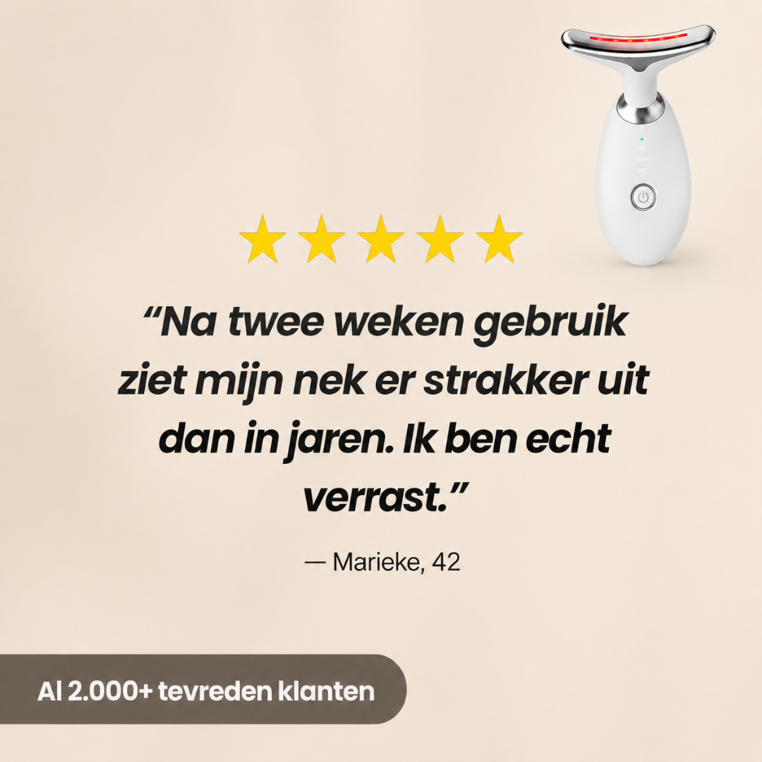 Sculptiq™ Pro LED Device — Professionele lifting voor nek en gezicht, thuis in 10 minuten