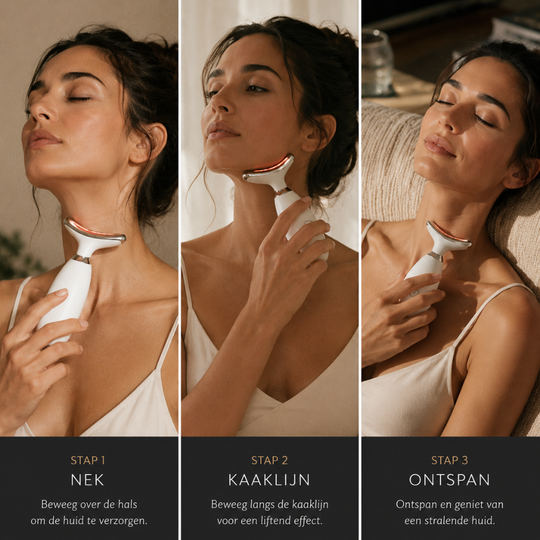 Sculptiq™ Pro LED Device — Professionele lifting voor nek en gezicht, thuis in 10 minuten