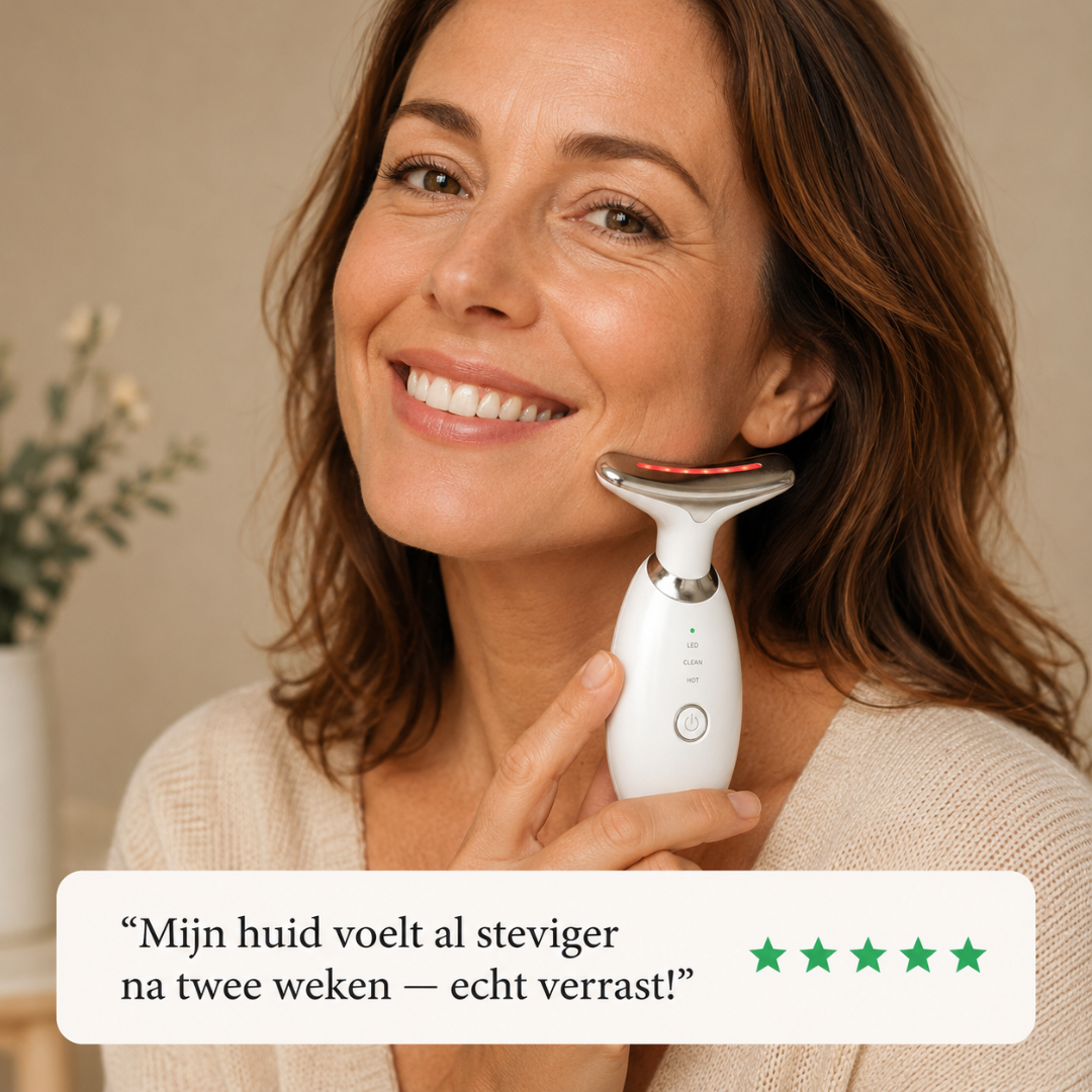 Sculptiq™ Pro LED Device — Professionele lifting voor nek en gezicht, thuis in 10 minuten